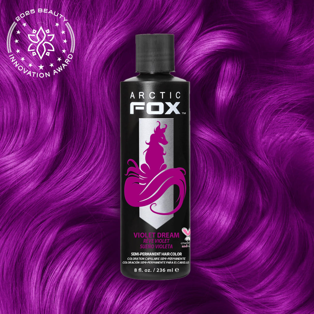 ARCTIC FOX Violet Dream color swatch demonstrates rich magenta undertones
