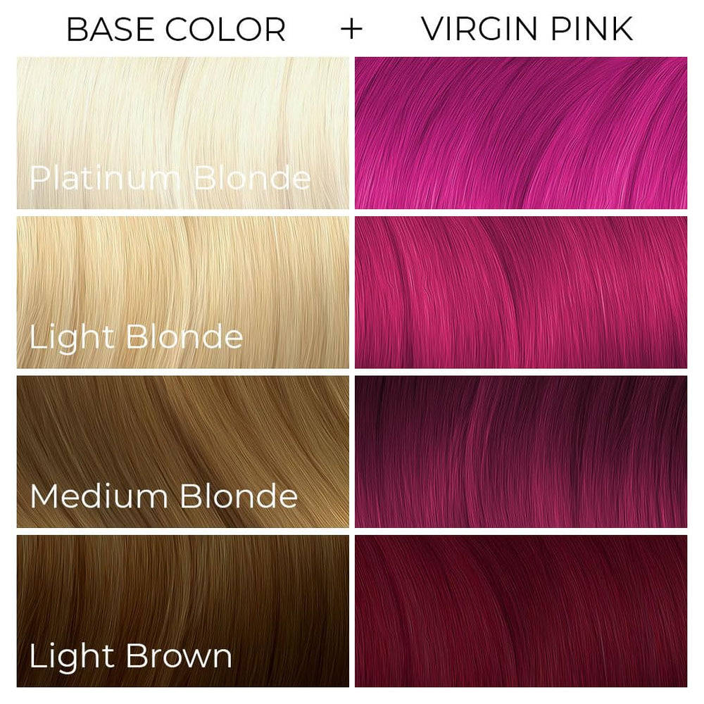 Arctic Fox Virgin Pink finish adds soft shine and wash-friendly color.