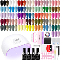 ARCWEISSO Gel Nail Polish Kit with UV Light for at-home manicures
