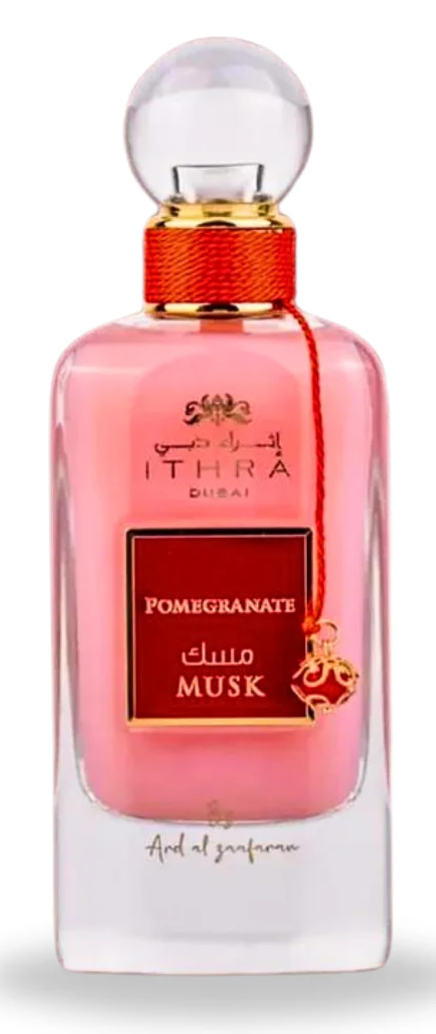 Ard Al Zaafaran Ithra Dubai Pomegranate Musk bottle highlights a fresh, fruity musk ideal for daily wear