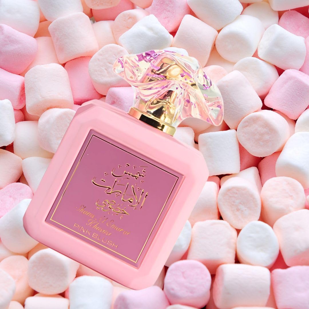 Pink Blush base notes image shows cream, sugar, vanilla for a creamy trail