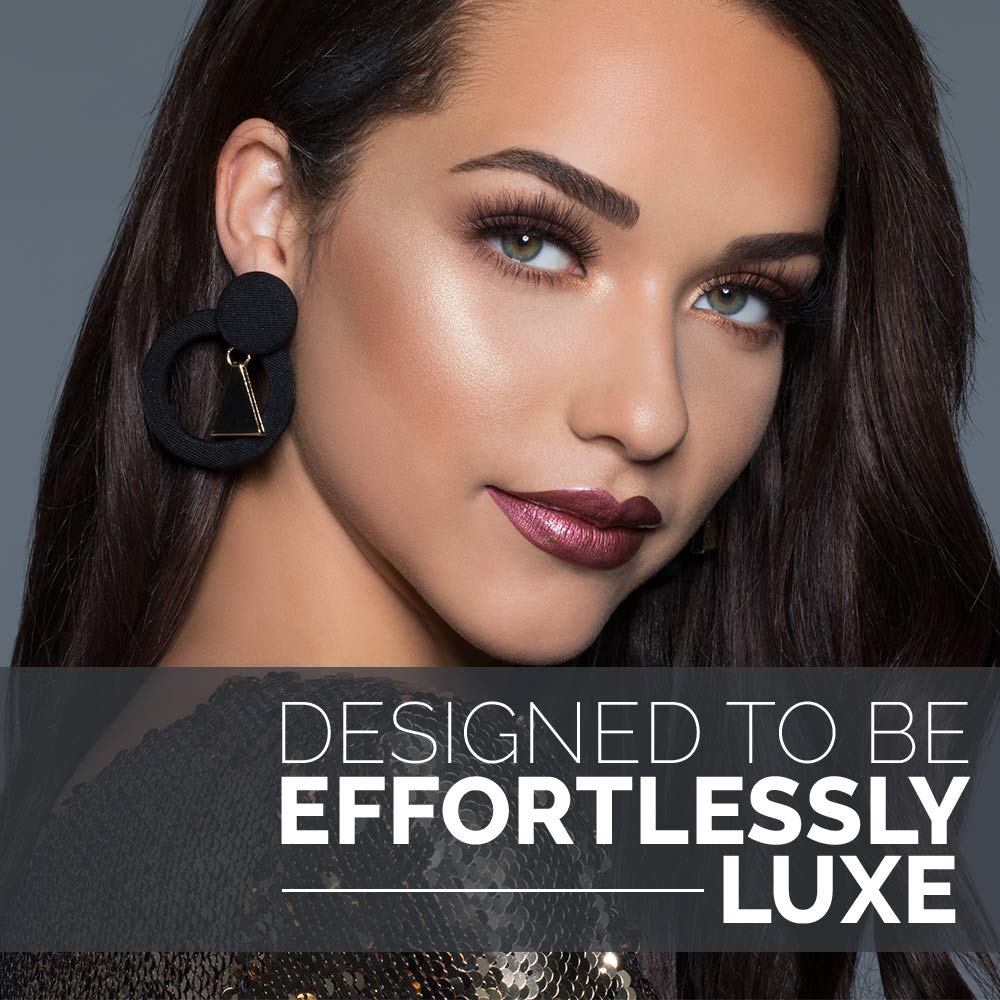 Ardell 3D Faux Mink 853 center-elongation creates a wider, open appearance