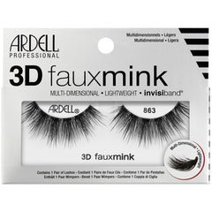 Ardell 3D Faux Mink 863 lashes with fluttery length for dramatic eyes
