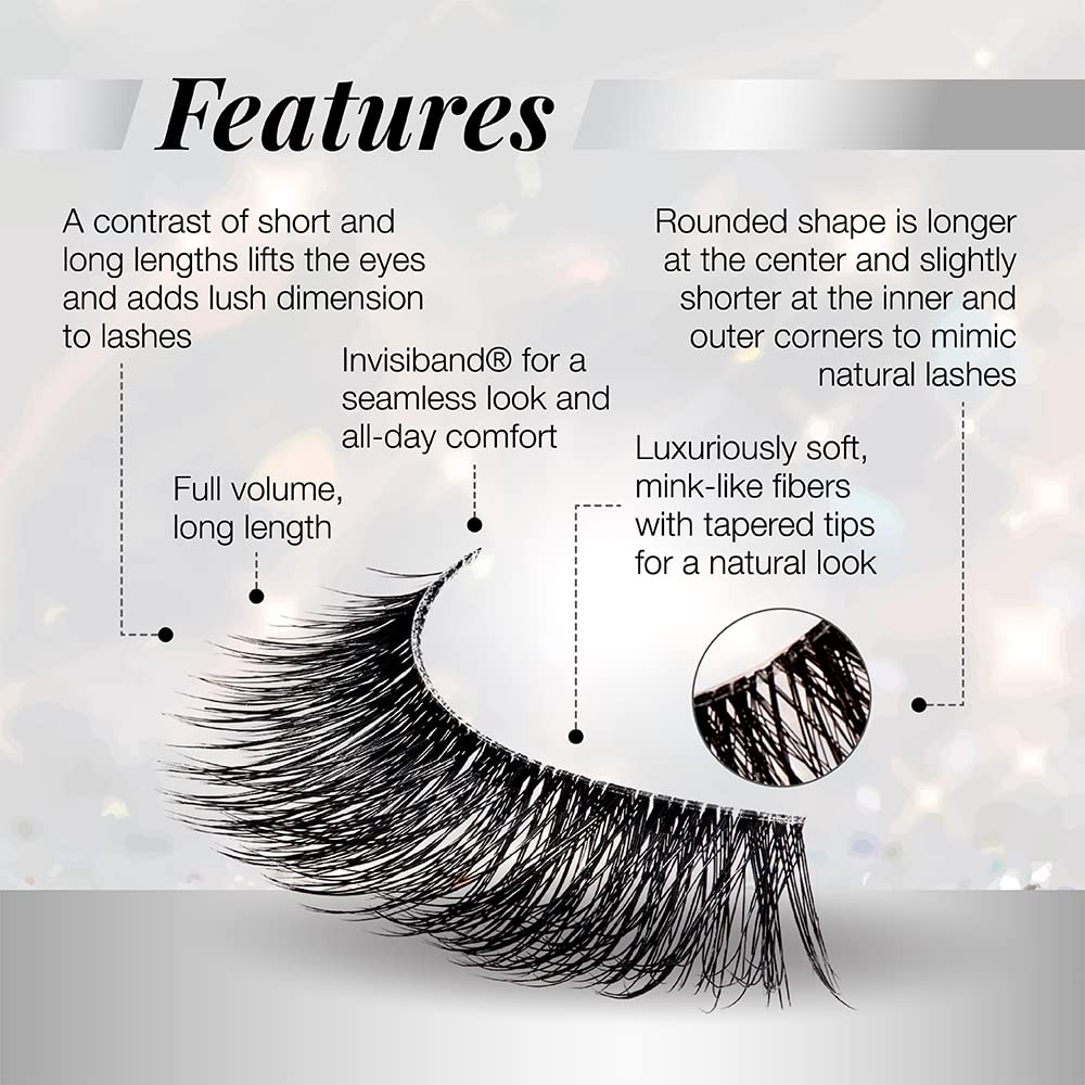 Ardell 3D Faux Mink 863 lashes feature Invisiband for seamless blend