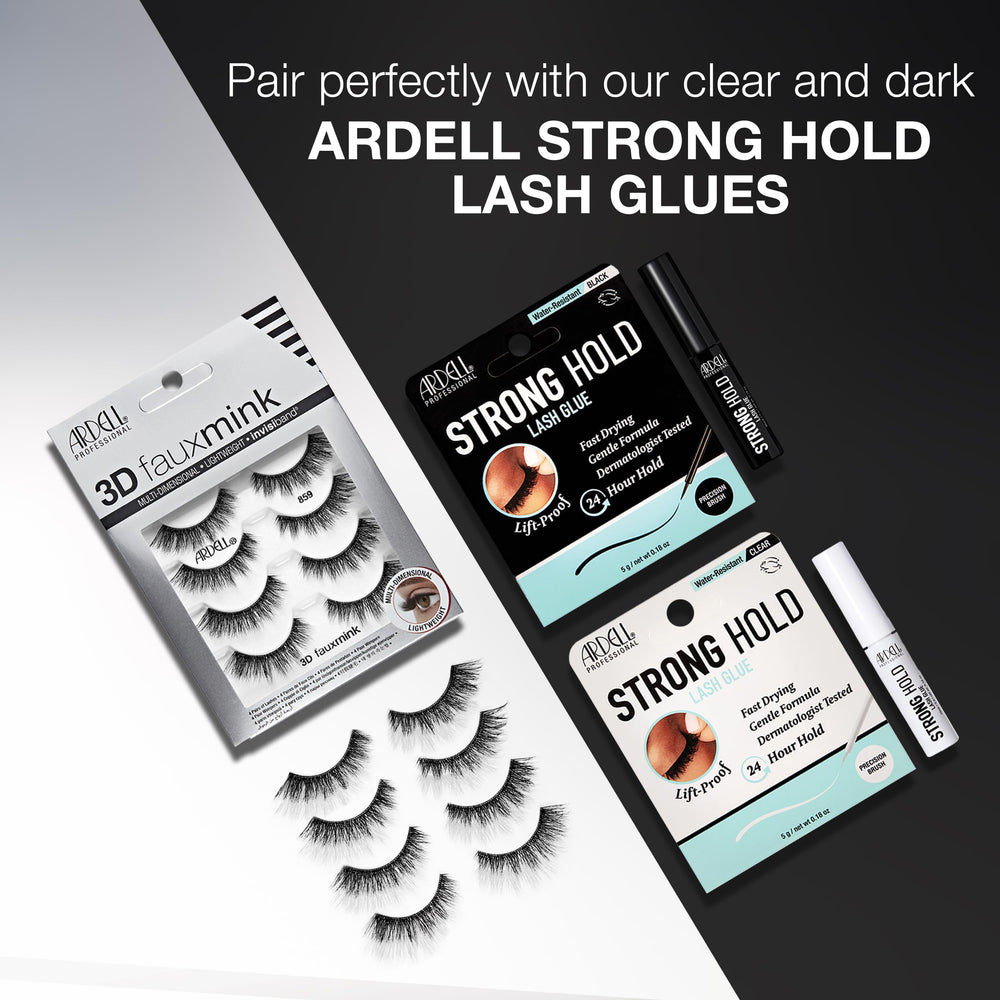 Ardell 3D Faux Mink Lashes four-pair pack, great value for versatile glam looks.