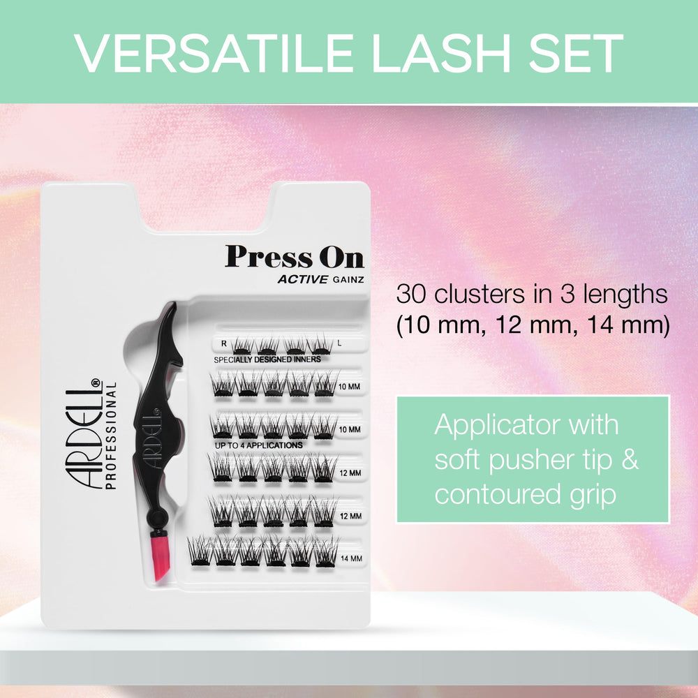 Ardell Active Gainz all-day wear keeps lashes in place from morning to night.