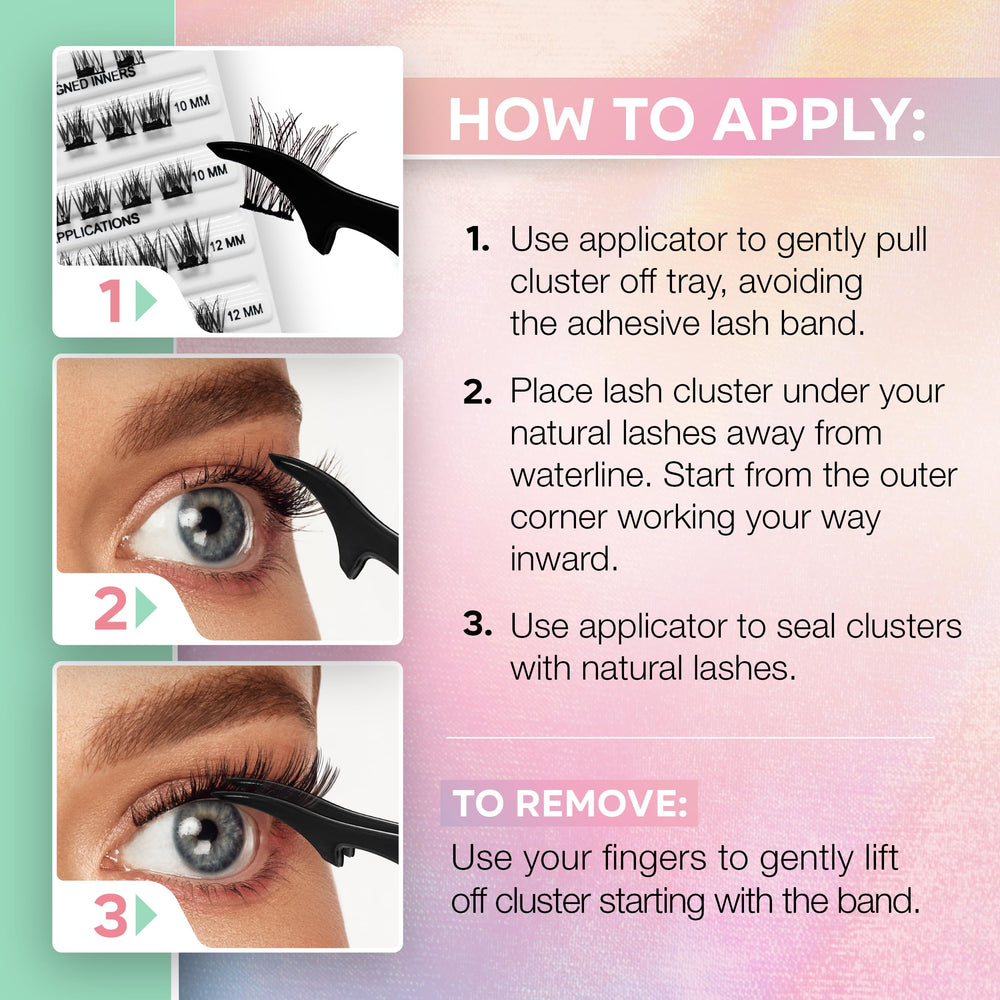 Ardell Active Gainz lash applicator included for precise placement.