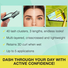 Ardell Active Lash Clusters Dash application over natural lashes for a secure fit