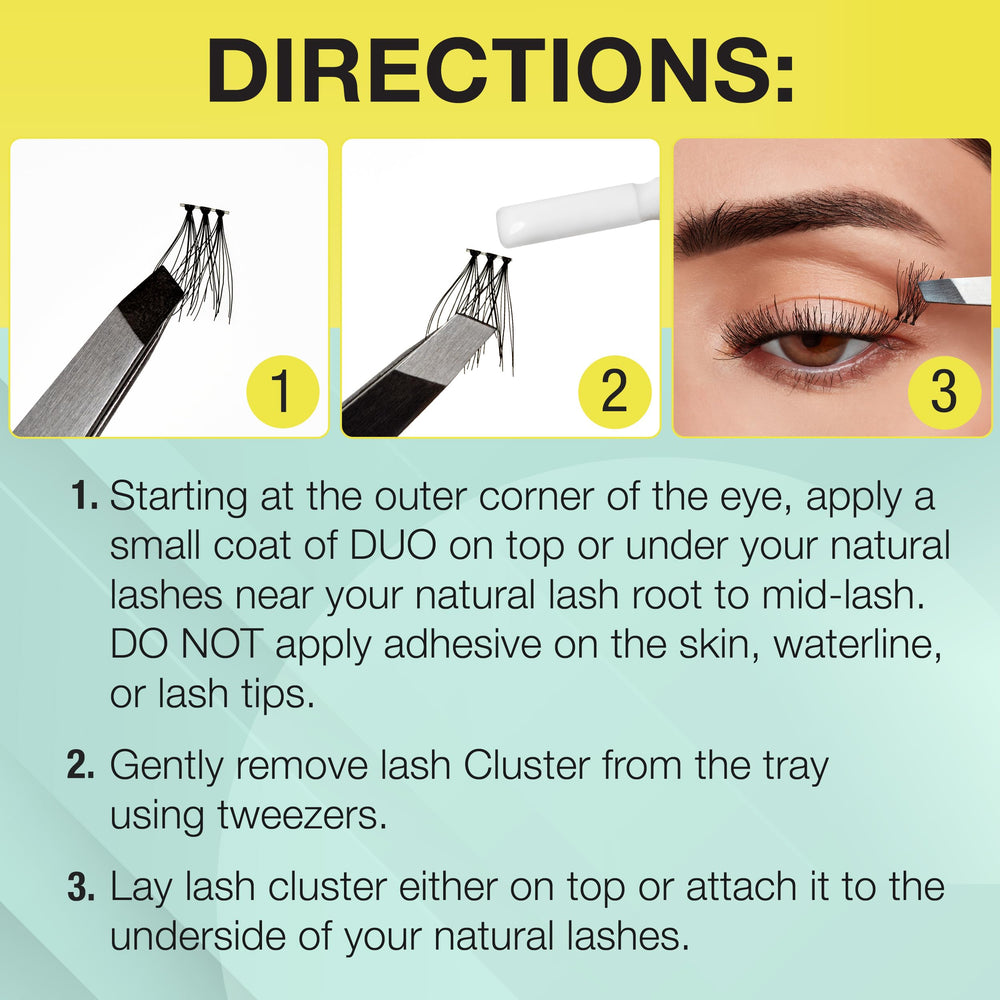 Ardell Active Lash Clusters Dash worn during activity sweat-proof performance