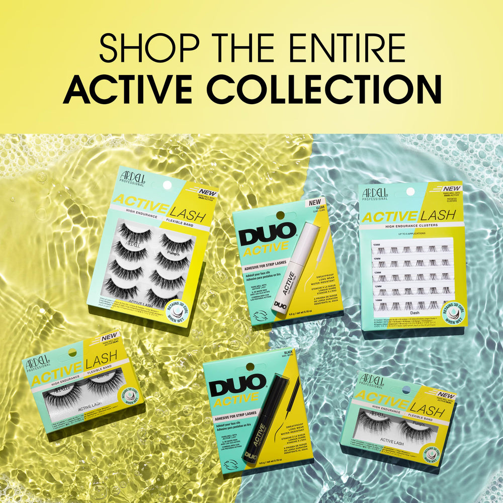 Ardell Active Lash Pump’n four-pairs-pack offers versatile daily looks.