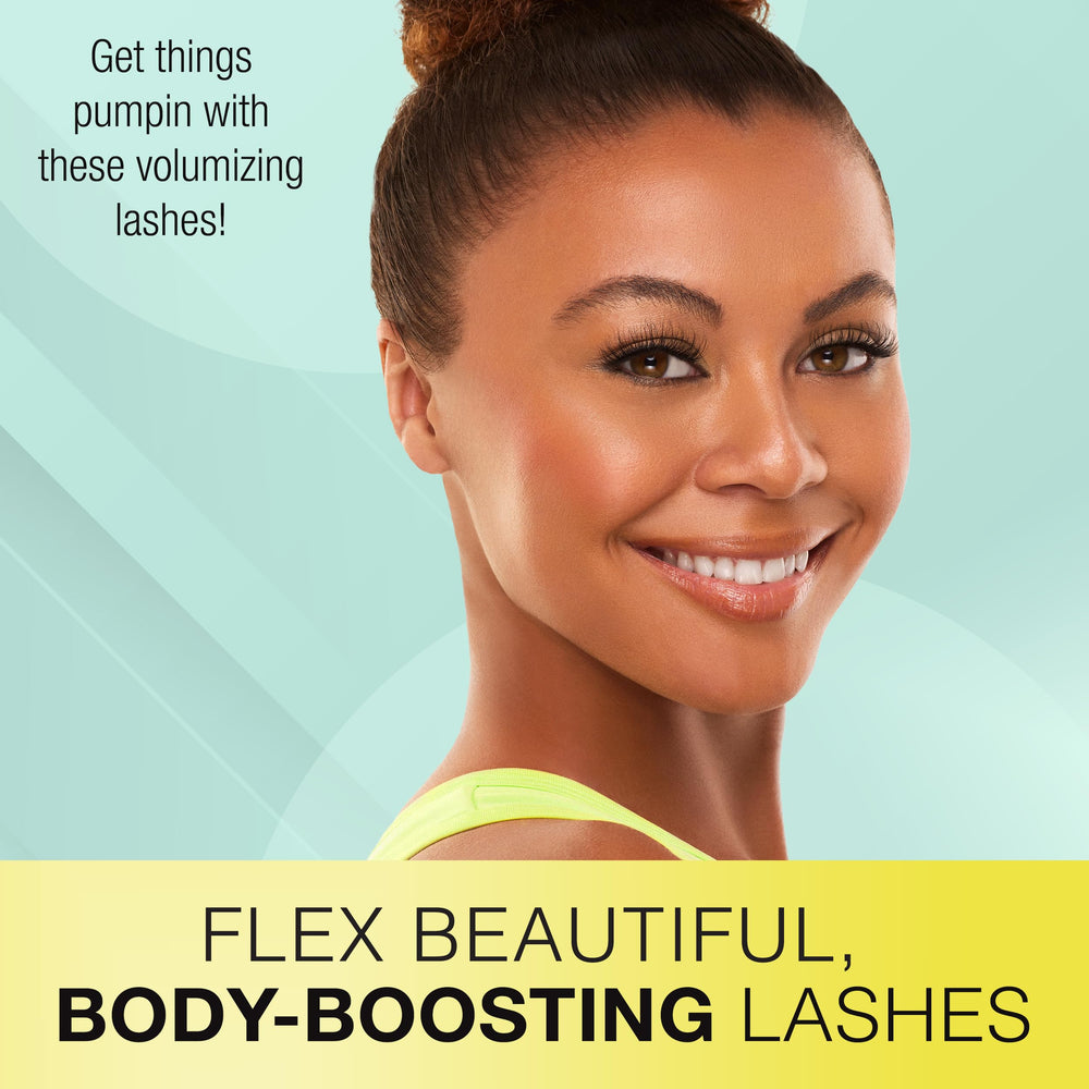 Ardell Active Lash Pump’n on-eye view highlights lightweight wear.
