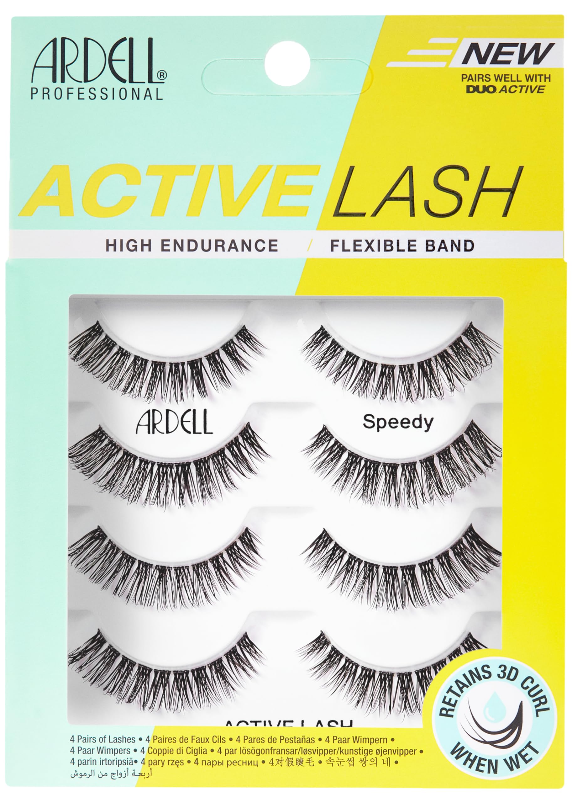 Ardell Active Lash outer corner flare for a subtle cat-eye look and long wear