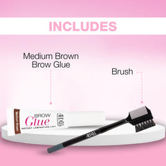 Ardell Brow Glue Medium Brown long-lasting hold for defined brows.