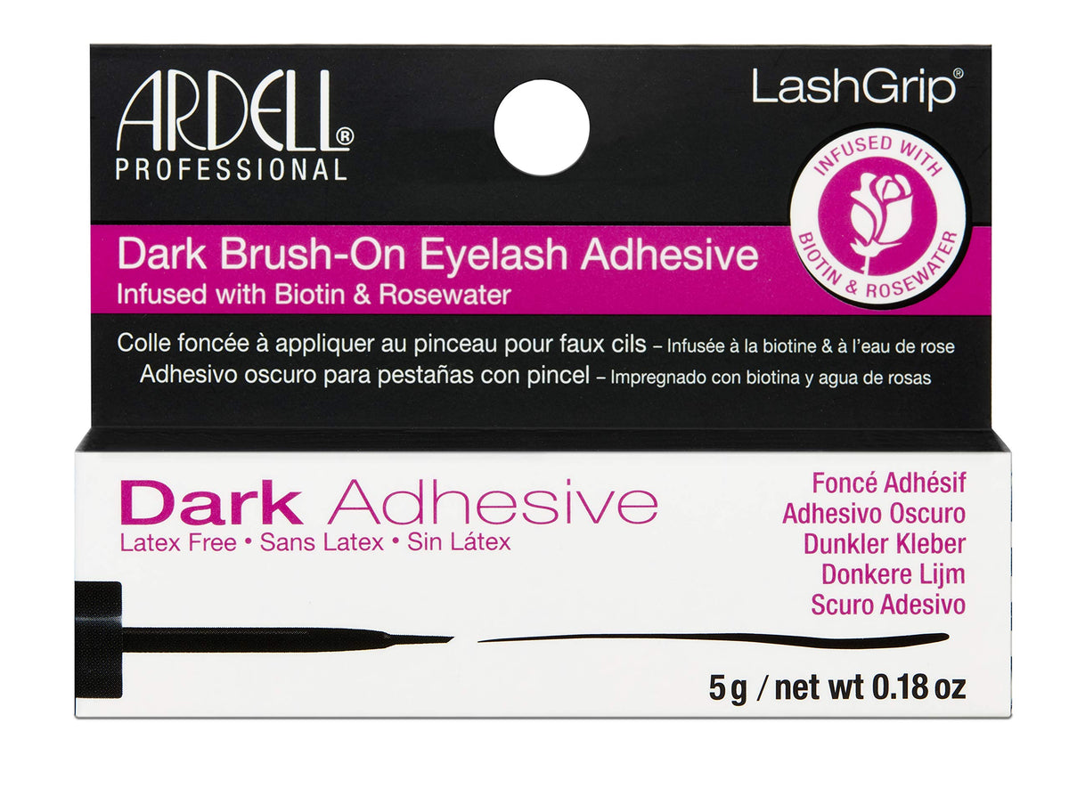 Ardell brush-on lash adhesive with dark finish and precision brush-tip for easy application