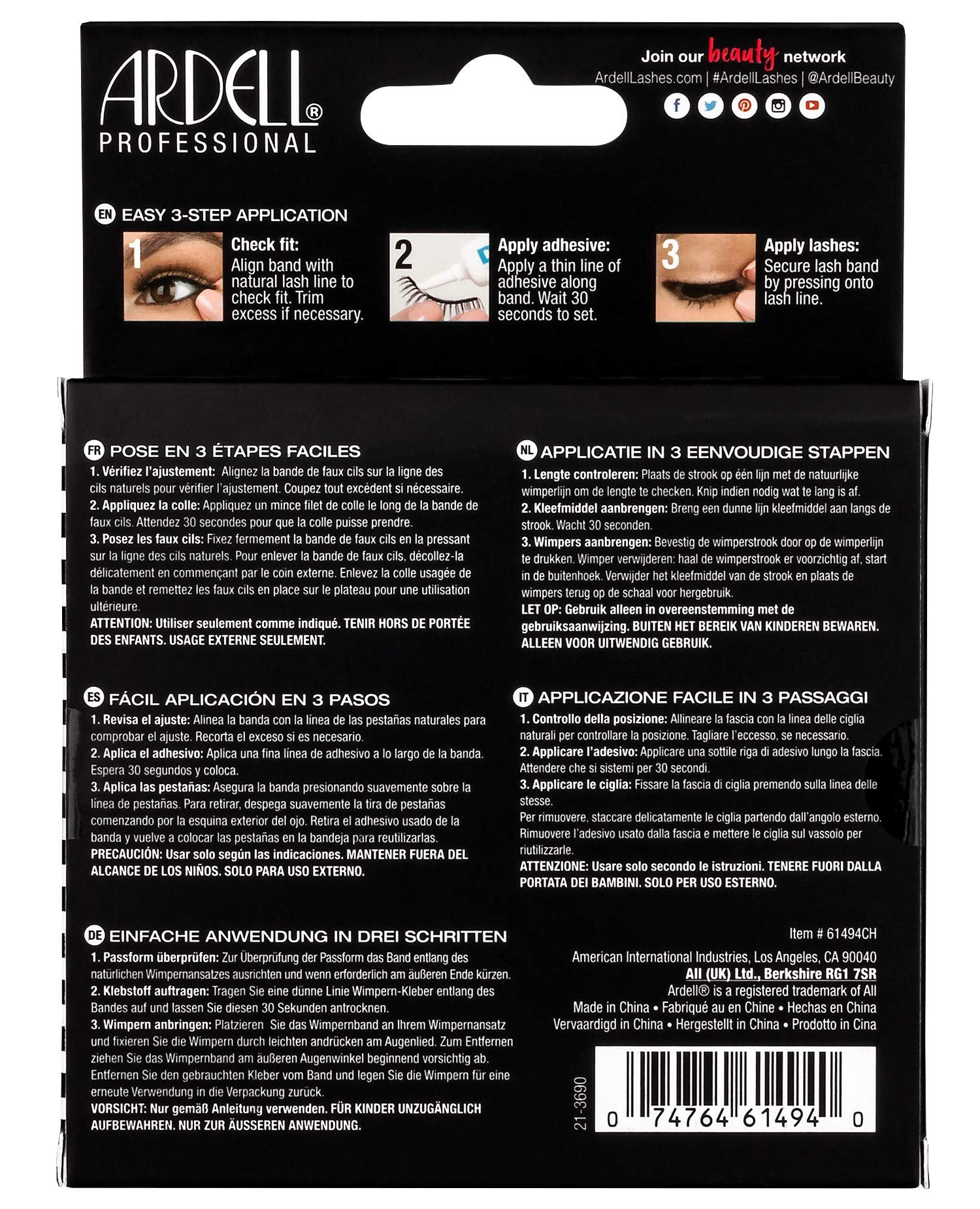 Close shot of lash band flexibility for comfortable daily use