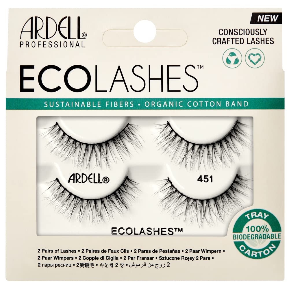 Ardell Eco Lashes 451 packaging close-up highlighting eco-friendly materials