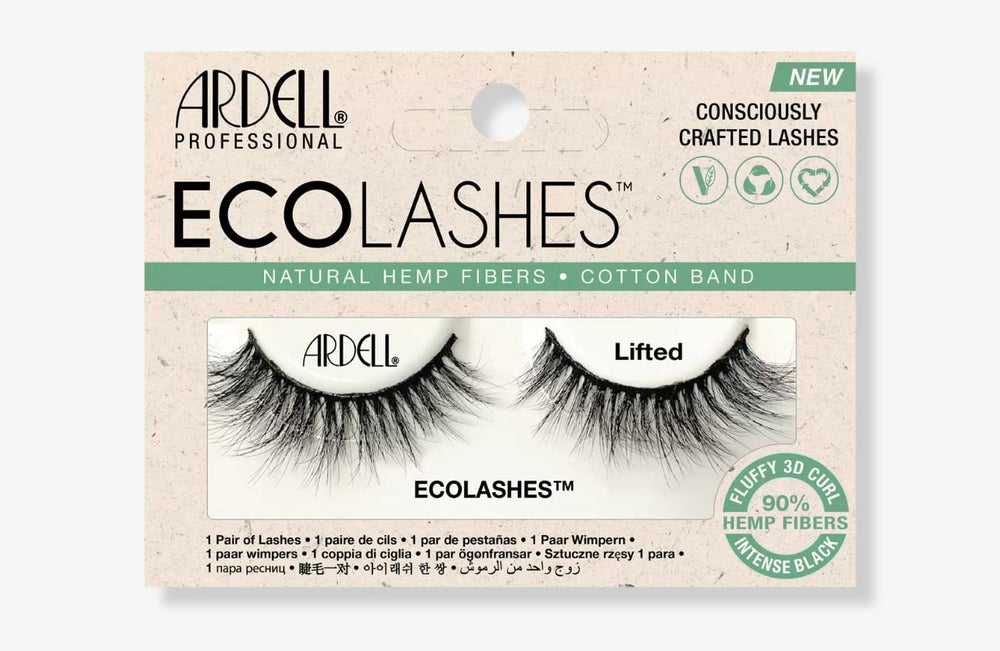 Ardell Eco Lashes Lifted full-volume lashes for dramatic daytime looks.