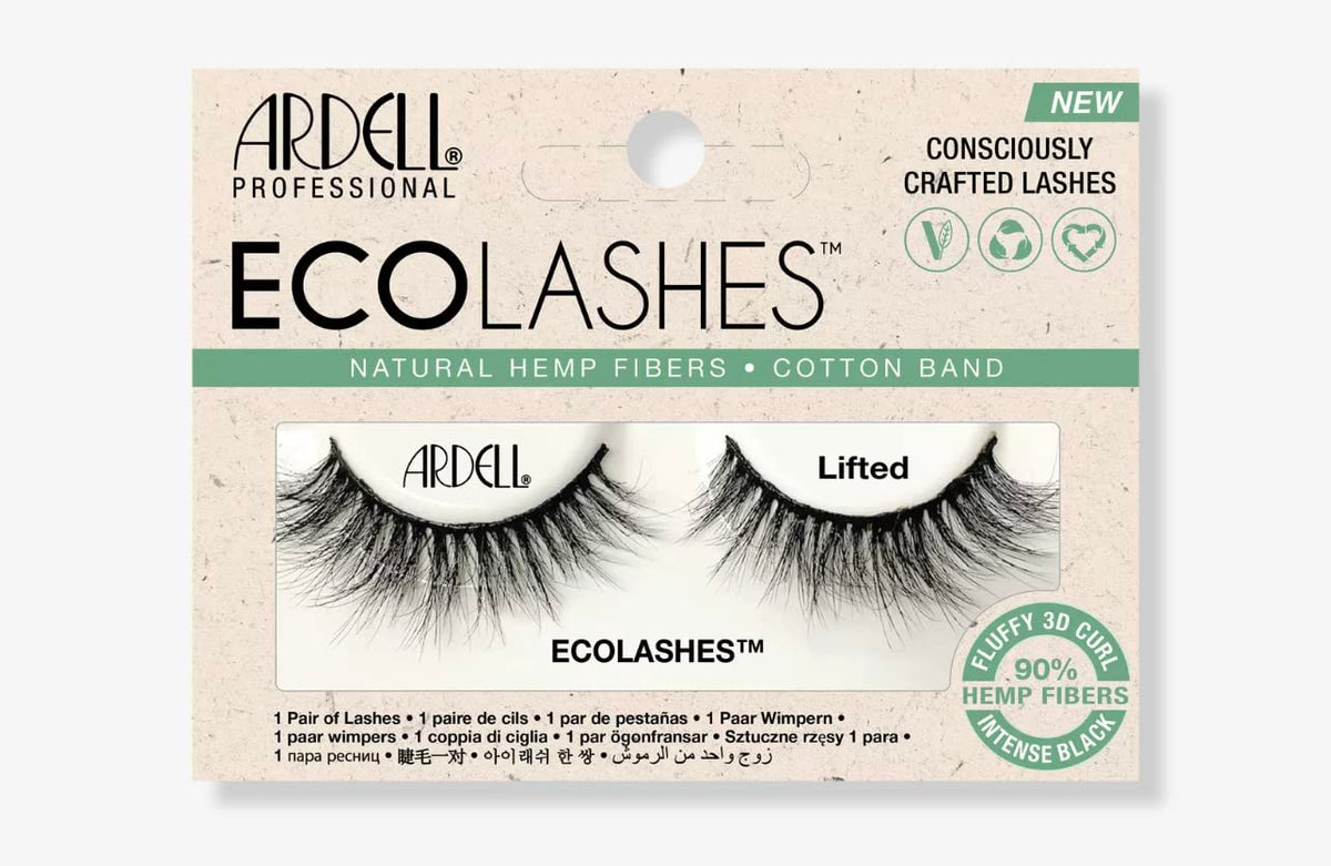Ardell Eco Lashes Lifted full-volume lashes for dramatic daytime looks.