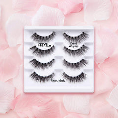 Ardell Demi Wispies worn on eye for natural flutter and daily wear.