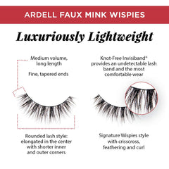 Ardell Faux Mink Wispies on eye illustrating seamless alignment with eye shape