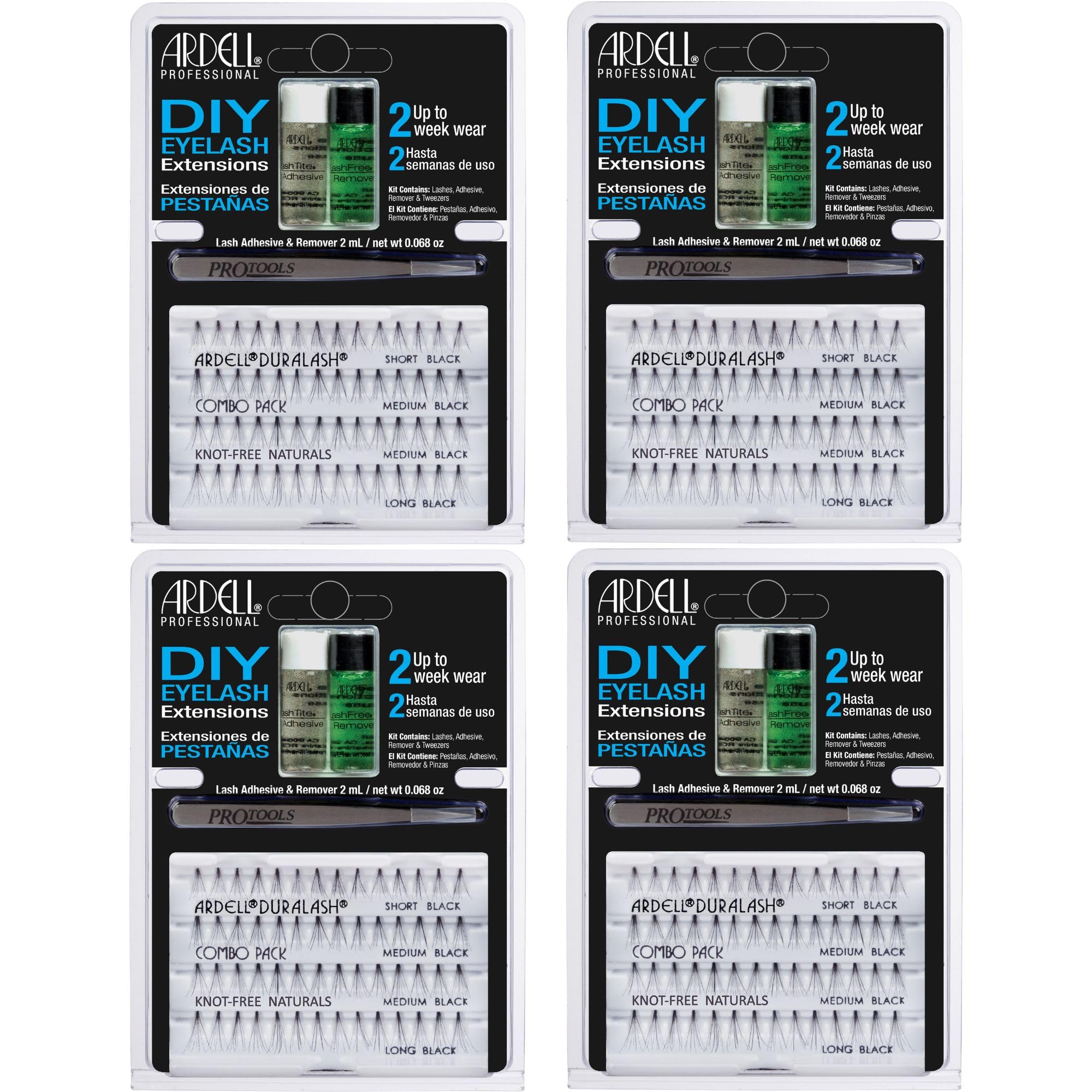 Ardell Lash DIY Extension Kit four-pack collection on display for at-home lash upgrades and styling.