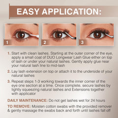 Ardell lash mapping system guides placement for quick, precise at home lashes.