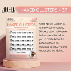 Ardell Naked Clusters 437 length options 8–14mm for customizable fullness.