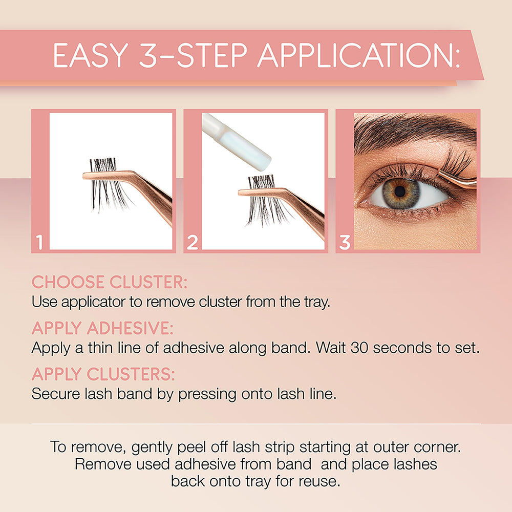 Ardell Naked Clusters 437 natural look delivering mid-volume enhancement.