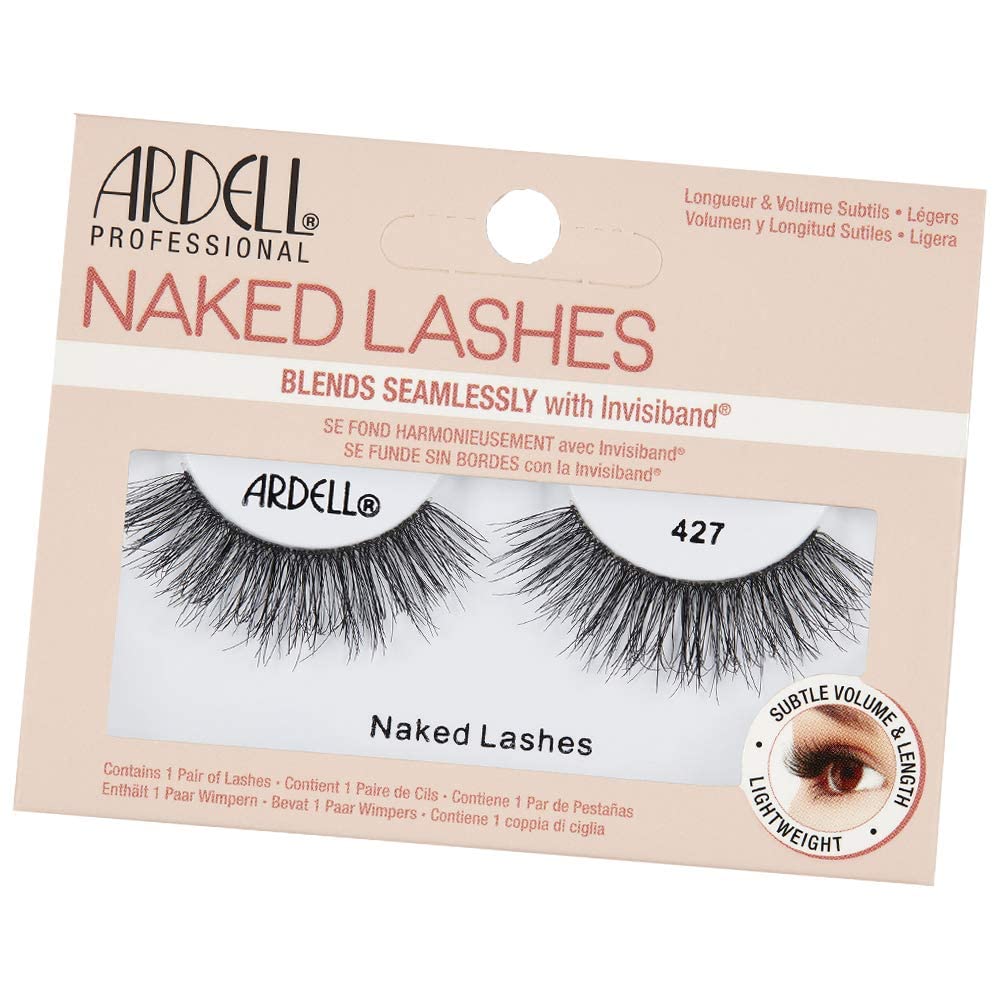 Ardell Naked Lashes Natural 427 close-up showing soft fibers for a subtle everyday look.