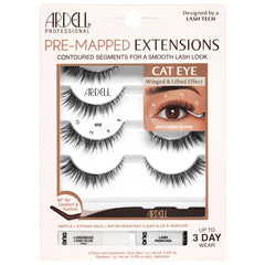 Ardell pre-mapped eyelash extensions kit shows cat eye design for easy application.