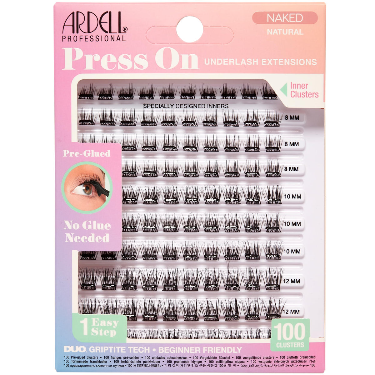 Ardell Press-On Lashes Naked Natural packaging highlights quick, mess-free application.