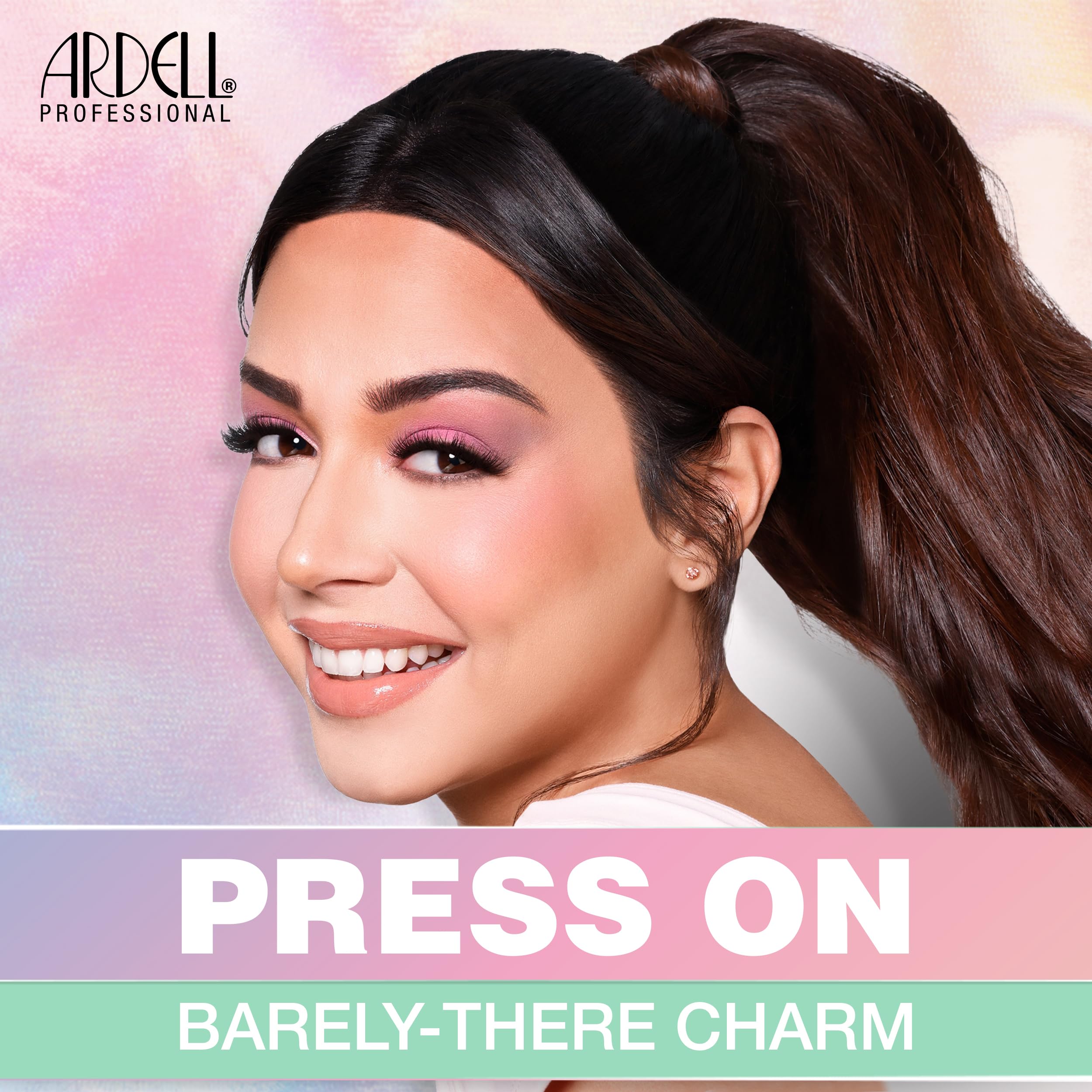 Ardell Press-On Lashes Underlash application shows seamless natural finish.