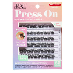 Ardell Press On Lashes Wispies Natural front view with fluttery, natural-looking volume.