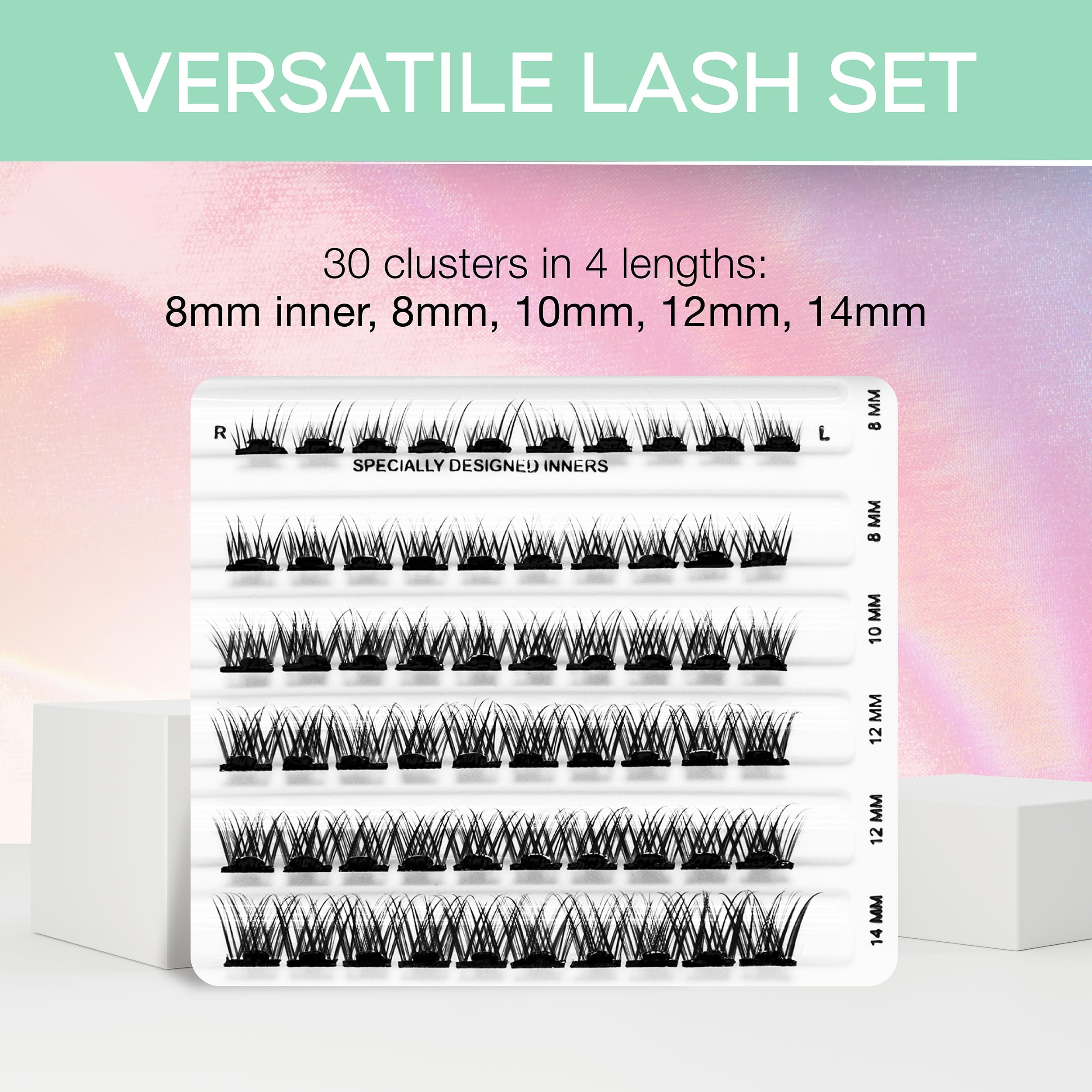 Ardell Press On Lashes Wispies Natural close-up of the band for quick, glue-free wear.