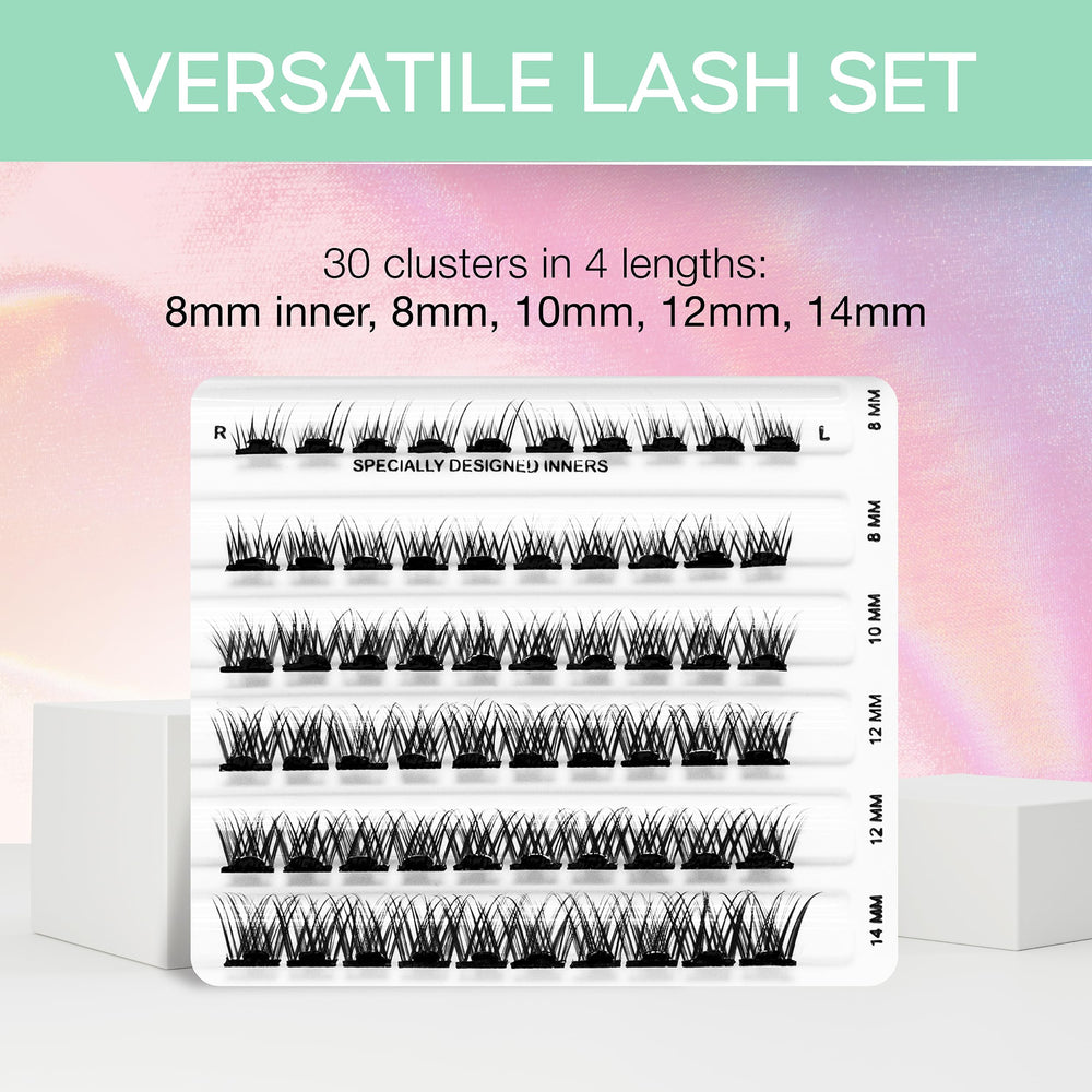 Ardell Press On Lashes Wispies Natural close-up of the band for quick, glue-free wear.