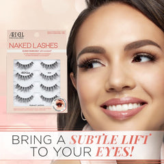 Ardell Strip Lashes 424 close-up illustrating a natural look with seamless blend.