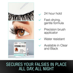 Ardell lash glue dries clear for a natural finish