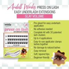 Ardell Winks includes 30 lash clusters in three lengths for customized styling.