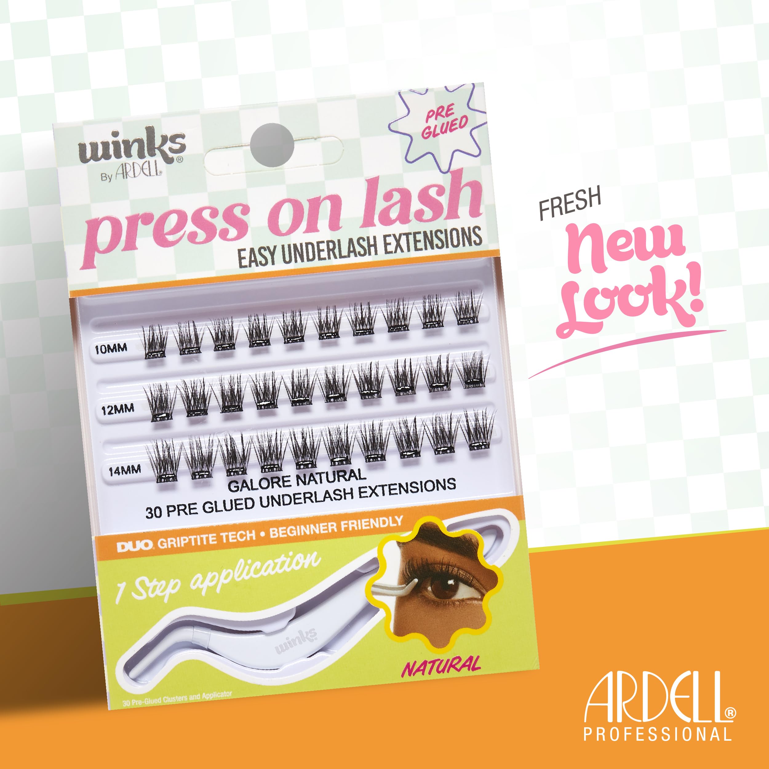 Ardell Winks includes an easy applicator for mess-free lash application.