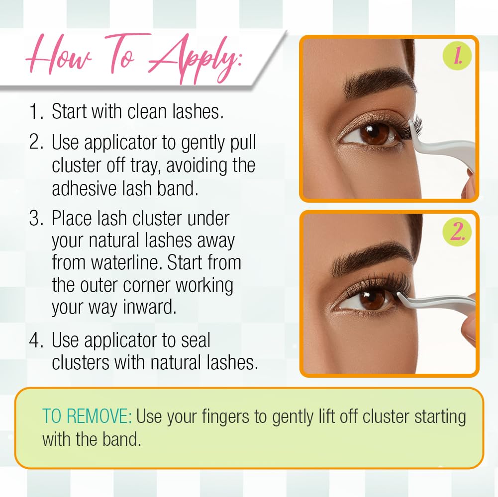 Ardell Winks natural look clusters blend seamlessly with native lashes for a soft finish.