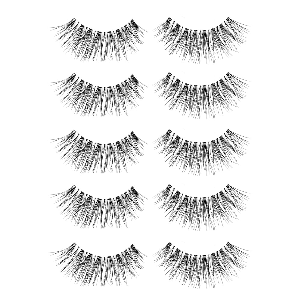 Ardell Wispies 113 eye-opening effect close-up emphasizes soft wispy finish.