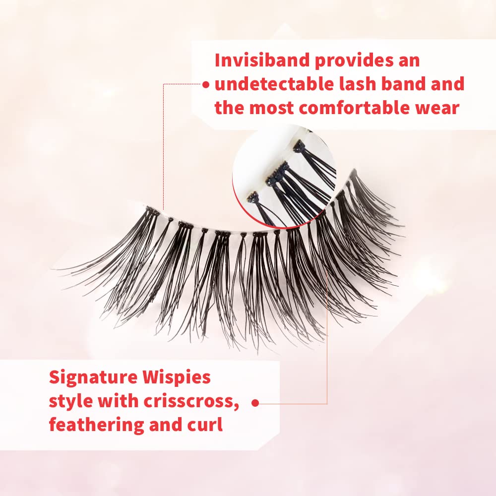 Ardell Wispies 113 natural-look lash strip blends seamlessly with real lashes.