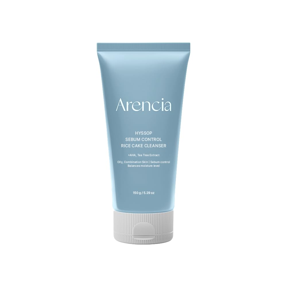ARENCIA Hyssop sebum control rice cake cleanser tube ready for daily use