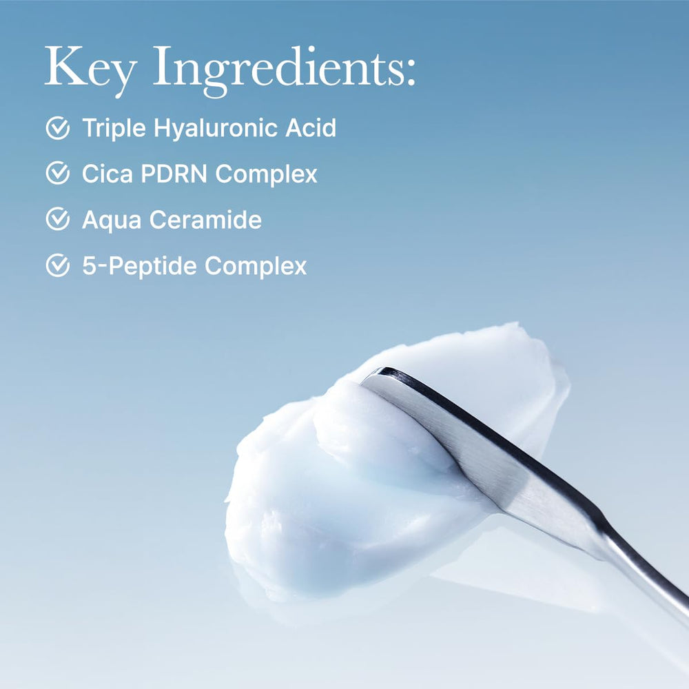 ARENCIA Deep Water Surge Cream featuring Cica PDRN and ceramide for gentle nourishment.