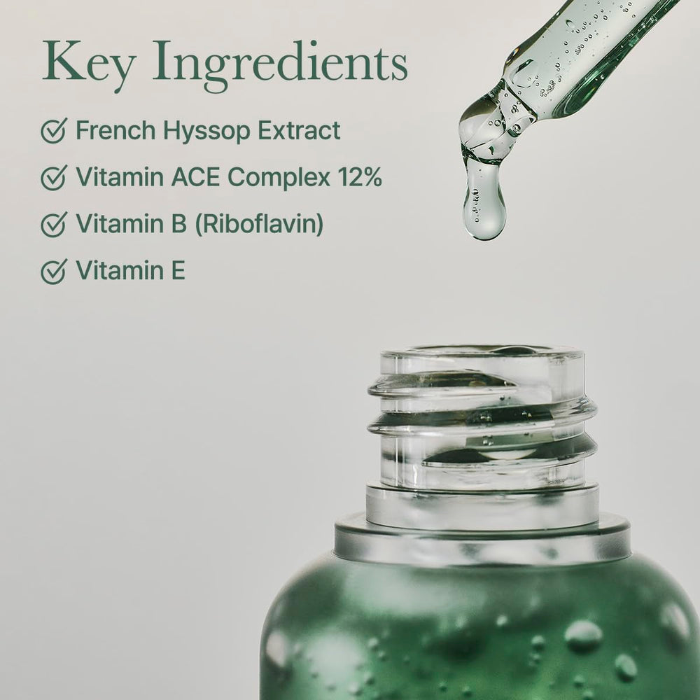 ARENCIA hyssop extract visual communicates botanical benefits and soothing properties