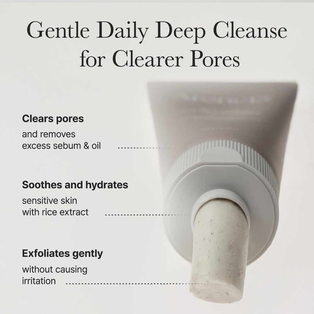 ARENCIA rice cake cleanser foam action indicating gentle cleansing.