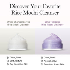 Arencia Rice Mochi Cleanser lavender jar for soothing cleansing ritual