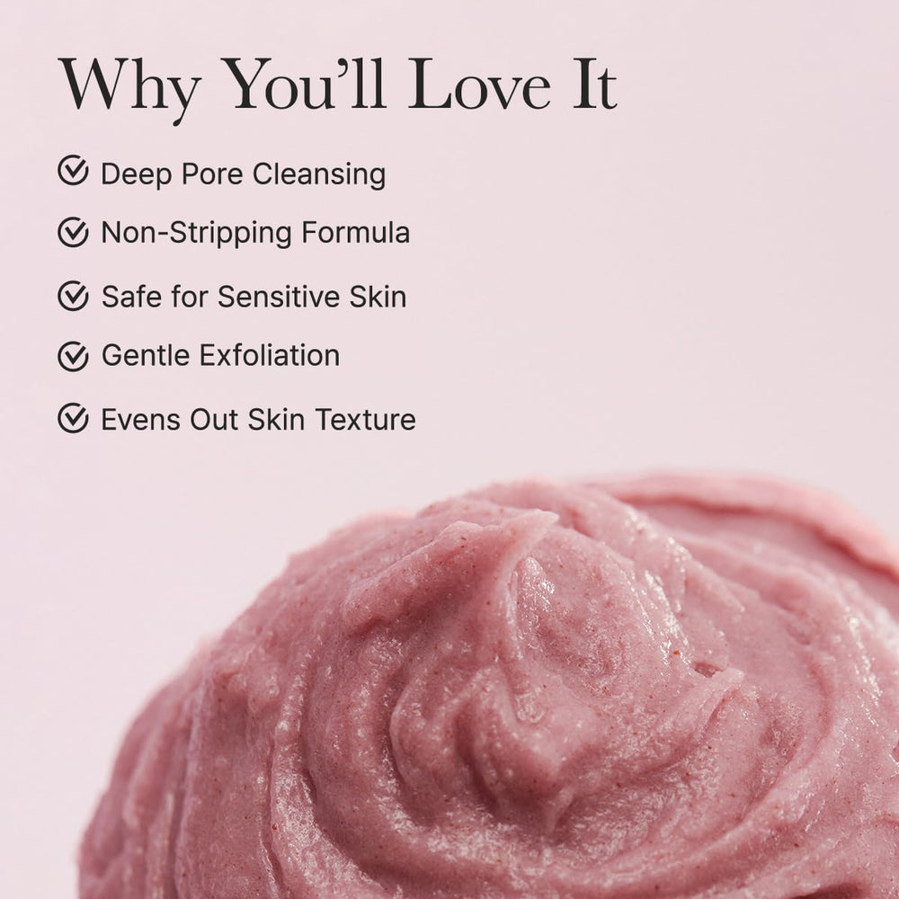 ARENCIA Rosehip Brightening Rice Mochi Cleanser rice-powder-swatch highlights natural texture and brightening potential.