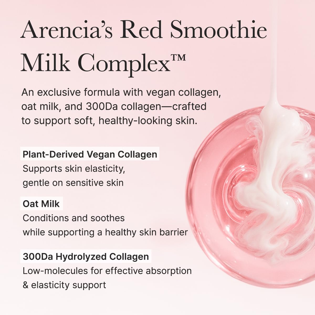 ARENCIA Red Smoothie Lotion helps smooth texture and refine pores.