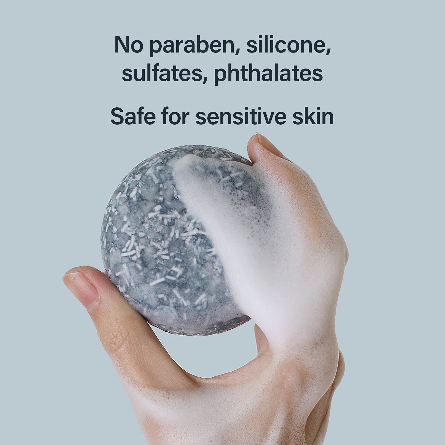 ARENCIA Salty Soda Shampoo Bar lather demonstrates refreshing cleansing